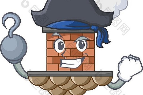 吉祥物形状的海盗砖烟囱