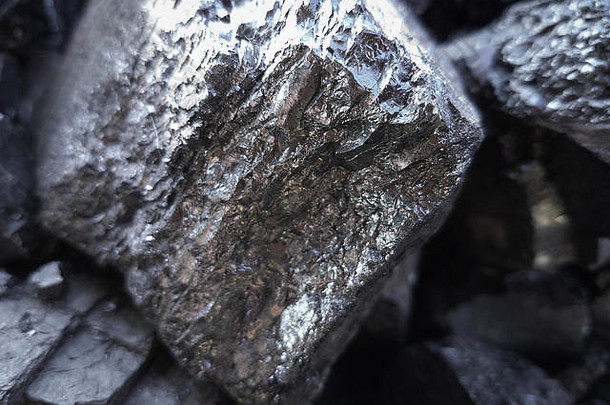 自然黑色的煤背景工业煤
