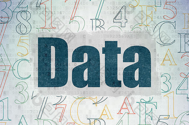 信息概念：数字数据<strong>纸</strong>背景上的数据