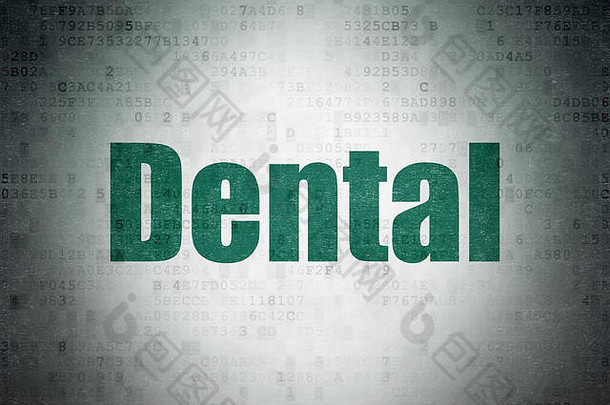 健康概念牙科数字数据纸背景