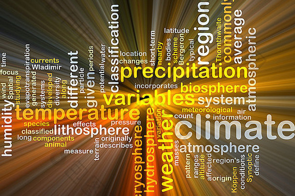 背景文本模式概念词云插图气候天气发光的光