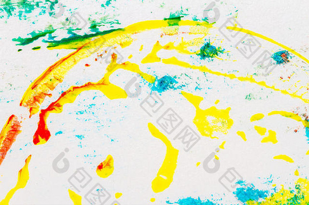 抽象手绘黄蓝绿亚克力艺术背景
