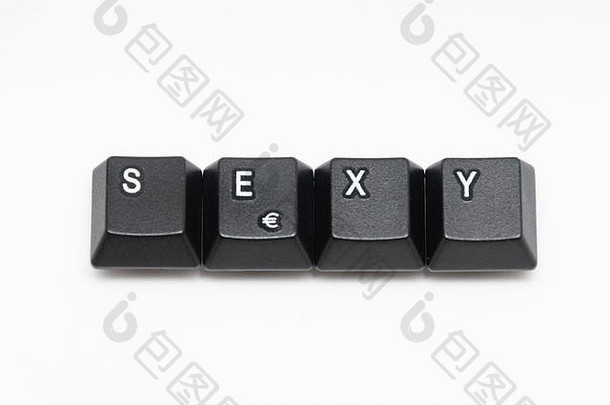 带有不同字母的键盘单键黑键