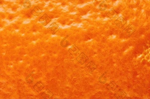 橘子果皮或果皮质地。特写宏观视图