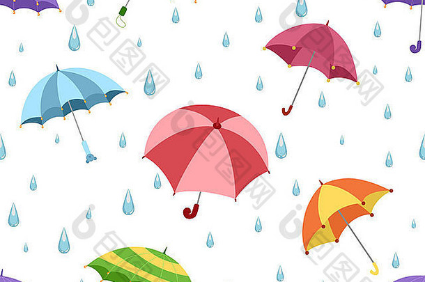 背景插图特色雨伞