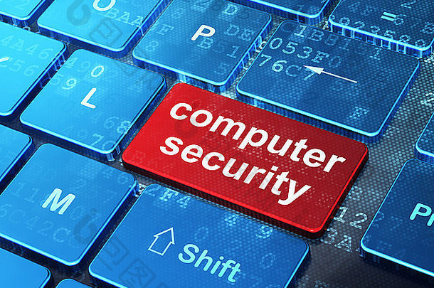 安全概念电脑安全电脑键盘背景