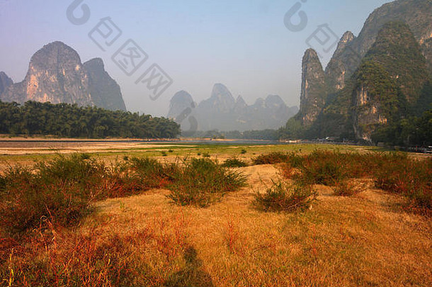 景观受洗河yangshuo广西中国