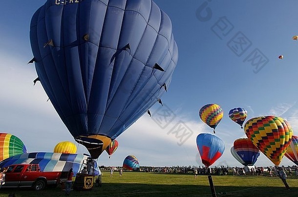 热空气气球漂流国际气球节日魁北克加拿大