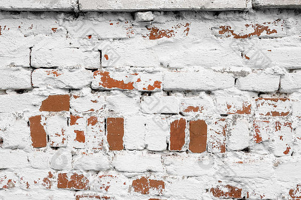 墙壁上水泥和砌块的背景为灰色的平面纹理，裂缝闭合。