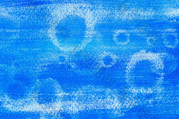 水彩蓝青色抽象背景。乱七八糟的笔触。用作背景或设计元素。