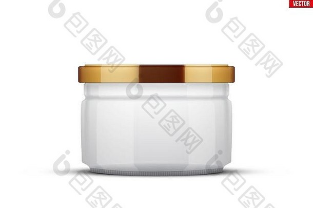 透明玻璃罐，用于罐装和保存。