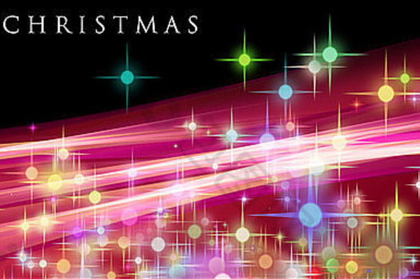 神奇的圣诞节波设计发光的星星