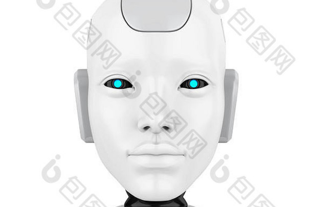 机器人头脸插图