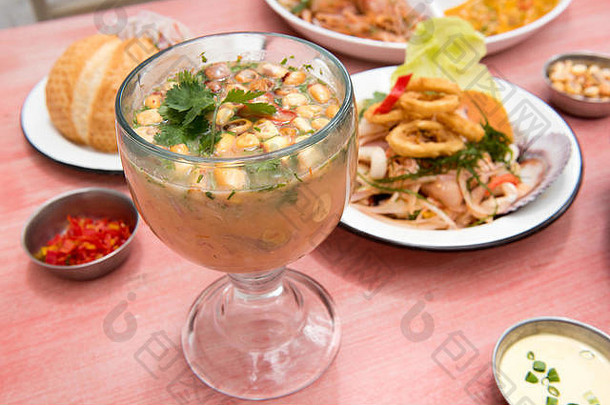切维什是利马最受欢迎的海鲜秘<strong>鲁菜</strong>。