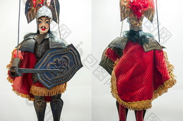 西西里木偶，古董意大利西西里骑士情爱木偶/意大利木偶