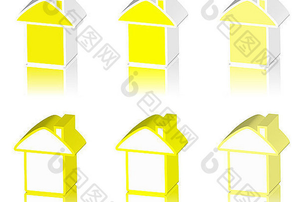 房子的黄色标志