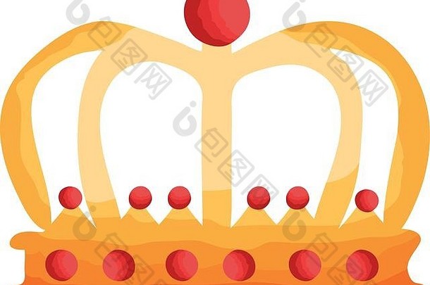 女王皇冠平风格图标