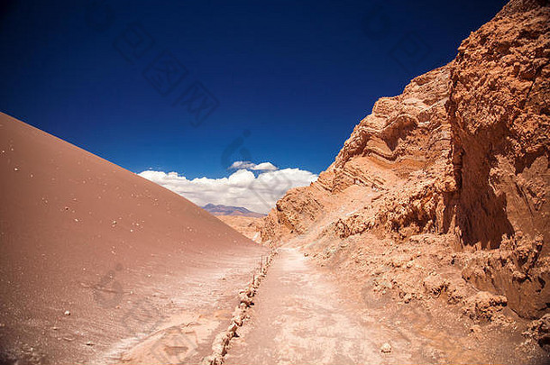 圆形剧场美丽的地质形成月亮谷阿塔卡马沙漠智利