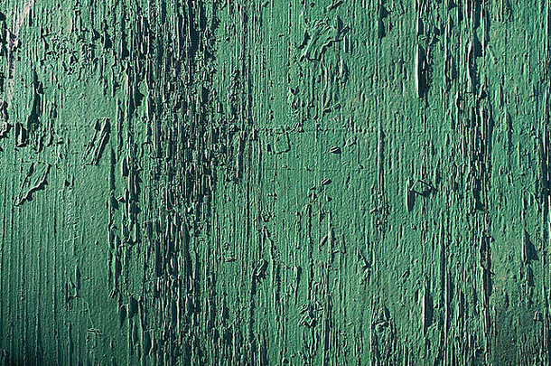 剥绿色油漆木形式垃圾背景纹理