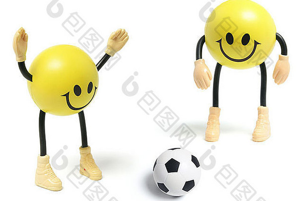 玩足球的笑脸玩具