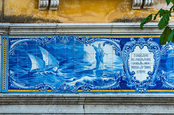 蓝知更鸟面板蓝色的白色代表caique好成功外观别墅富有的实业家olhao阿尔加夫葡萄牙