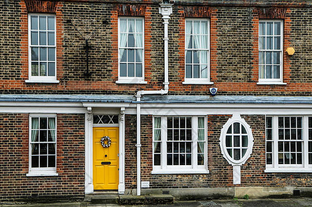 图片传统的外观英国房子伦敦