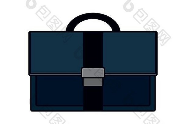 孤立的黑色行李箱设计