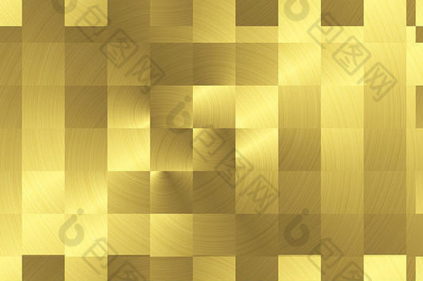 广场盘子刷黄金金属表面反光梯度单色面板纹理金属摘要金背景