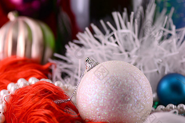 圣诞节球钻石丝带一年装饰