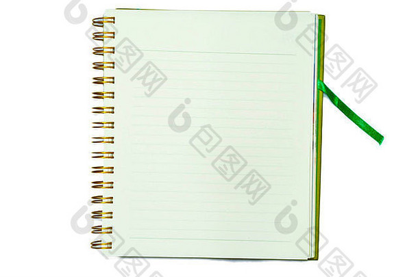 绿色笔记本书签