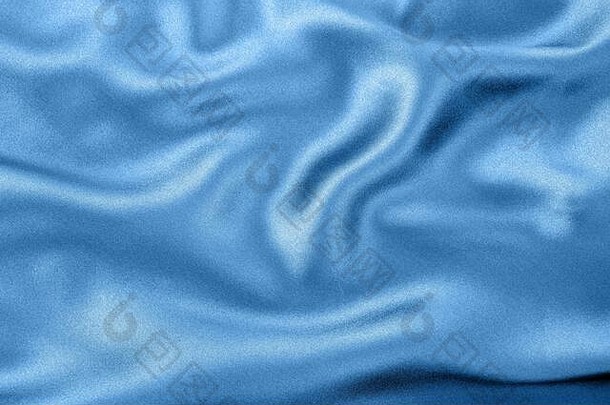 蓝色天然丝绸背景。2020年最流行的颜色趋势。