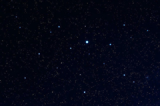 星星。繁星点点的天空和深邃的天空。以慢快门速度拍摄的原始照片。