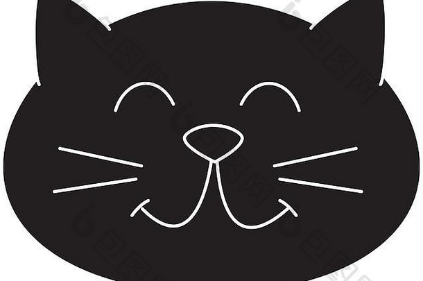 可爱的猫吉祥物图标