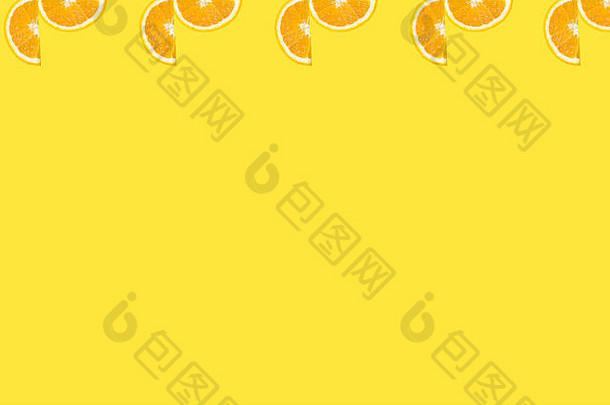 鲜橙背景；黄色背景上的橙色