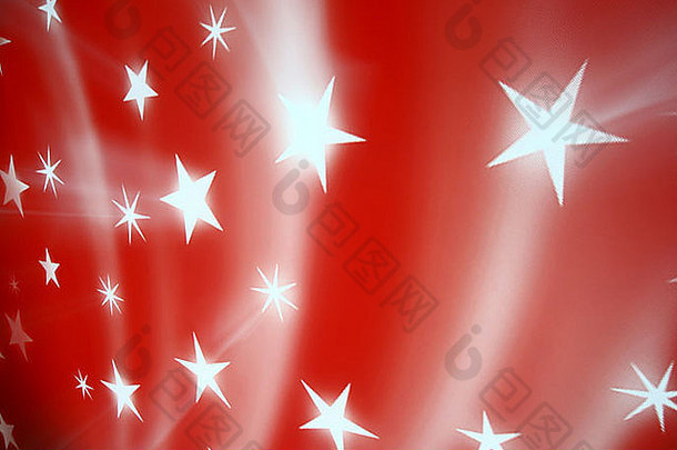 红色的圣诞节星星摘要背景