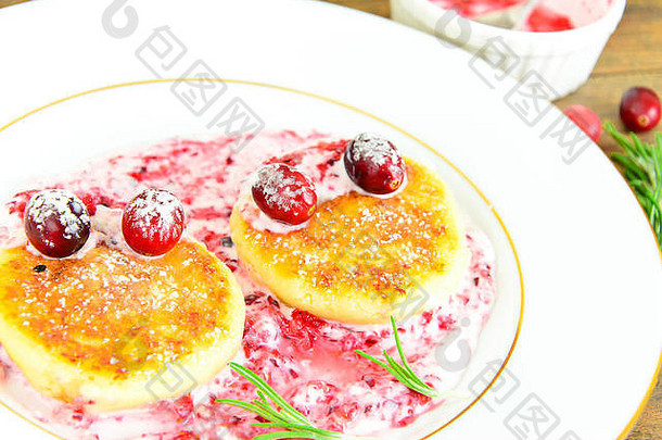 美味的健康的食物美味的芝士蛋糕小红莓