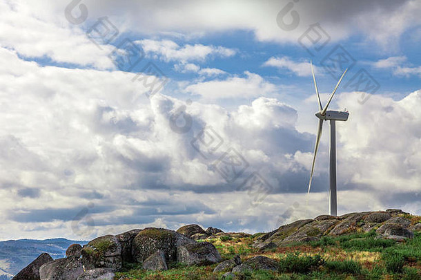 风涡轮发电机前山生产清洁可再生能源fafe葡萄牙