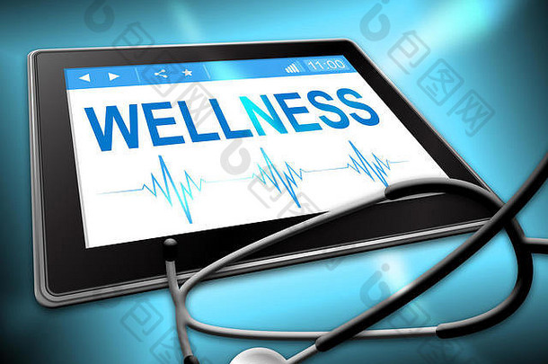 健康平板电脑指示健康检查互联网