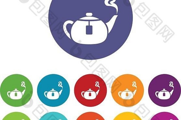 茶壶图标简单的风格