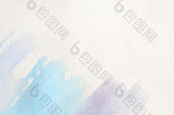 抽象背景插图，以三种水彩笔画的形式，以冷蓝色和紫调表现。