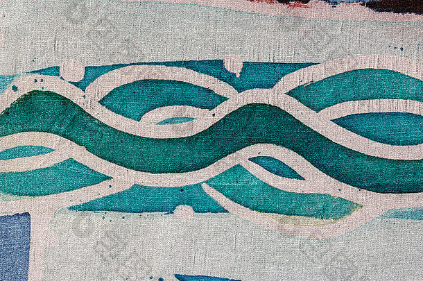 波热蜡染背景纹理手工制作的丝绸摘要超现实主义艺术