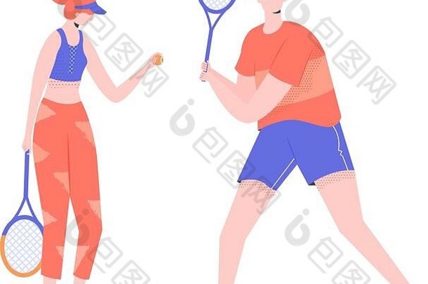 夫妇运动员网球球员