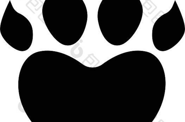 脚印狗的动物标志和符号