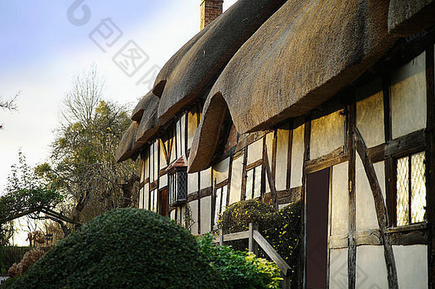 安妮·哈撒韦的小屋，位于埃文沃里克郡斯特拉特福德的威廉·莎士比亚的家。