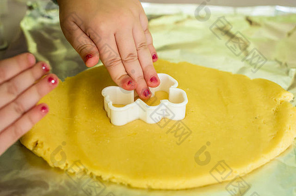 孩子做面团饼干切割器
