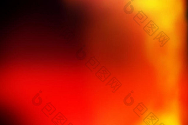 抽象的构图，模糊的背景。红色、黑色、橙色和浅色斑点深色背景。网络横幅。
