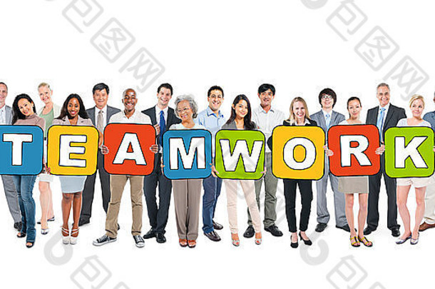 团队支持业务人员和团队合作理念