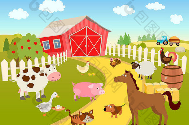 农场动物项目农场房子