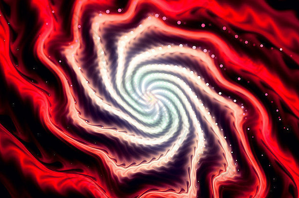 神秘的发光的螺旋波空间电脑生成的摘要背景