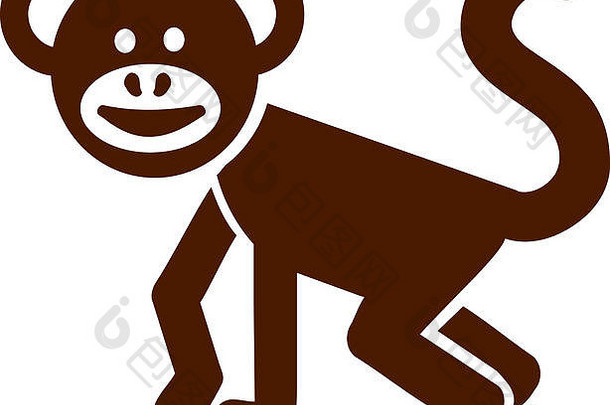 简单猴子图标